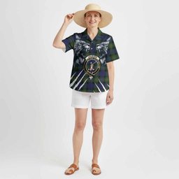 Jamieson Tartan Crest Hawaiian Shirt Ferocious Lion Style