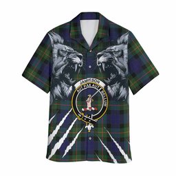 Jamieson Tartan Crest Hawaiian Shirt Ferocious Lion Style