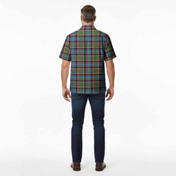 Glass Tartan Crest Hawaiian Shirt Ferocious Lion Style