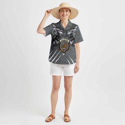 Gladstone (Gladstanes) Tartan Crest Hawaiian Shirt Ferocious Lion Style