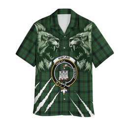 Kincaid Tartan Crest Hawaiian Shirt Ferocious Lion Style