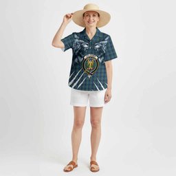 Falconer Tartan Crest Hawaiian Shirt Ferocious Lion Style