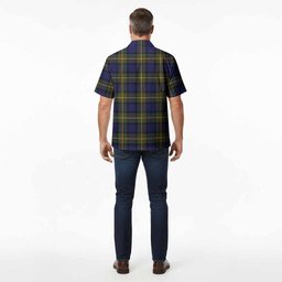 Muir Tartan Crest Hawaiian Shirt Ferocious Lion Style