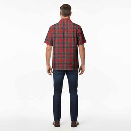 MacBean (MacBain) Tartan Crest Hawaiian Shirt Ferocious Lion Style