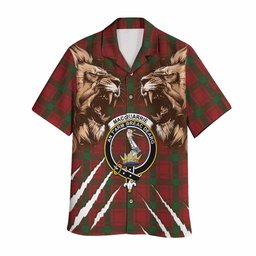 MacQuarrie (McQuarrie) Tartan Crest Hawaiian Shirt Ferocious Lion Style