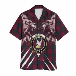 Lindsay Tartan Crest Hawaiian Shirt Ferocious Lion Style