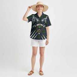 Mowat Tartan Crest Hawaiian Shirt Ferocious Lion Style