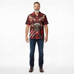 Hogg (Hog) Tartan Crest Hawaiian Shirt Ferocious Lion Style