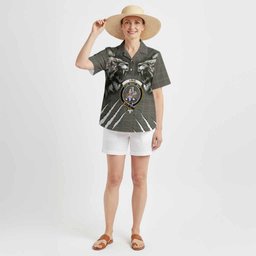 Haig Tartan Crest Hawaiian Shirt Ferocious Lion Style