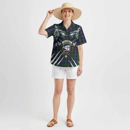 Galbraith Tartan Crest Hawaiian Shirt Ferocious Lion Style