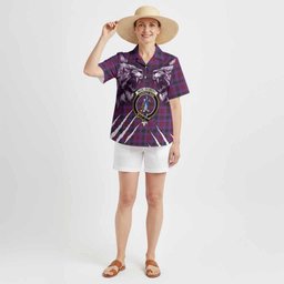 Montgomery Tartan Crest Hawaiian Shirt Ferocious Lion Style