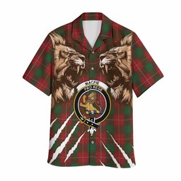 MacFie (McFie) Tartan Crest Hawaiian Shirt Ferocious Lion Style