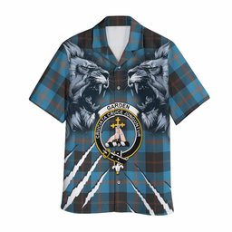 Garden (Gardyne) Tartan Crest Hawaiian Shirt Ferocious Lion Style