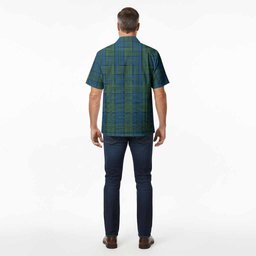 Lockhart Tartan Crest Hawaiian Shirt Ferocious Lion Style