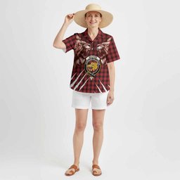 MacIver (McIver) Tartan Crest Hawaiian Shirt Ferocious Lion Style