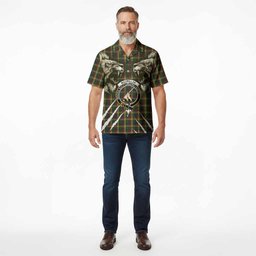 MacMillan (McMillan) Tartan Crest Hawaiian Shirt Ferocious Lion Style