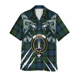 MacKay (McKay) Tartan Crest Hawaiian Shirt Ferocious Lion Style