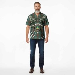 Gayre Tartan Crest Hawaiian Shirt Ferocious Lion Style