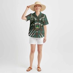 Gayre Tartan Crest Hawaiian Shirt Ferocious Lion Style