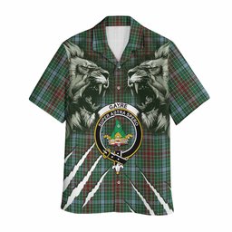 Gayre Tartan Crest Hawaiian Shirt Ferocious Lion Style