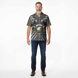 Norvel Tartan Crest Hawaiian Shirt Ferocious Lion Style
