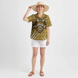 Houston Tartan Crest Hawaiian Shirt Ferocious Lion Style