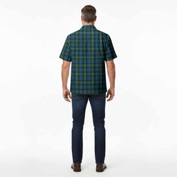 Lyon Tartan Crest Hawaiian Shirt Ferocious Lion Style
