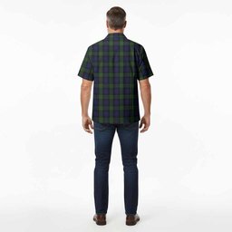 Gunn Tartan Crest Hawaiian Shirt Ferocious Lion Style