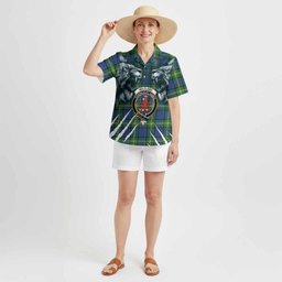 Maitland Tartan Crest Hawaiian Shirt Ferocious Lion Style