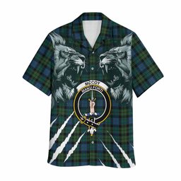 McCoy Tartan Crest Hawaiian Shirt Ferocious Lion Style