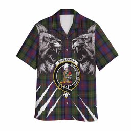 MacLennan (McLennan) Tartan Crest Hawaiian Shirt Ferocious Lion Style
