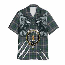 MacDowall (McDowall) Tartan Crest Hawaiian Shirt Ferocious Lion Style