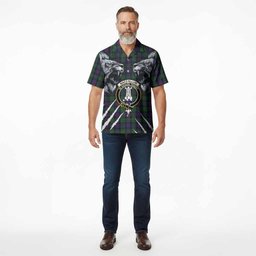 MacCallum (McCallum) Tartan Crest Hawaiian Shirt Ferocious Lion Style