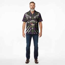 MacDonald (McDonald) Tartan Crest Hawaiian Shirt Ferocious Lion Style