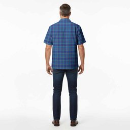 Mercer Tartan Crest Hawaiian Shirt Ferocious Lion Style