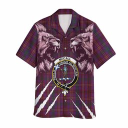 McCall (Caithness) Tartan Crest Hawaiian Shirt Ferocious Lion Style