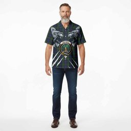 MacEwan (MacEwen) Tartan Crest Hawaiian Shirt Ferocious Lion Style