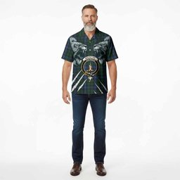 MacIntyre (McIntyre) Tartan Crest Hawaiian Shirt Ferocious Lion Style