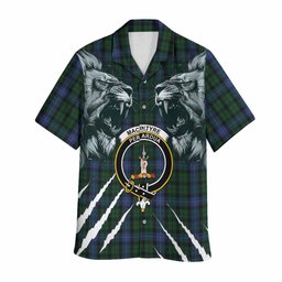 MacIntyre (McIntyre) Tartan Crest Hawaiian Shirt Ferocious Lion Style