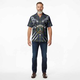 MacLaren (McLaren) Tartan Crest Hawaiian Shirt Ferocious Lion Style