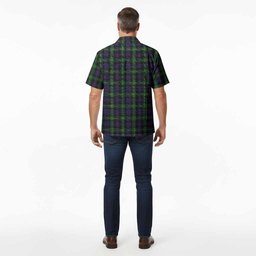Farquharson Tartan Crest Hawaiian Shirt Ferocious Lion Style