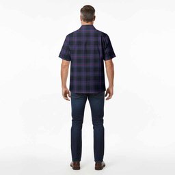 Morgan Tartan Crest Hawaiian Shirt Ferocious Lion Style