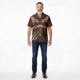 MacNicol (McNicol) Tartan Crest Hawaiian Shirt Ferocious Lion Style