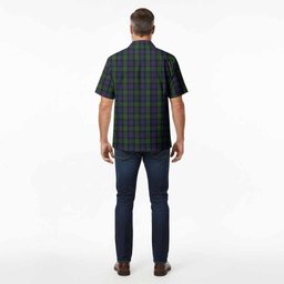 Murray Tartan Crest Hawaiian Shirt Ferocious Lion Style