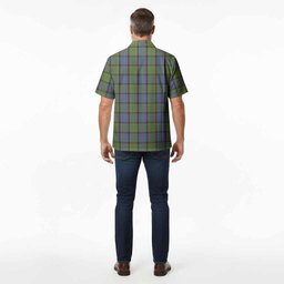 Stirling Tartan Crest Hawaiian Shirt Ferocious Lion Style