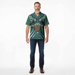 Snodgrass Tartan Crest Hawaiian Shirt Ferocious Lion Style