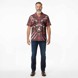Riddell Tartan Crest Hawaiian Shirt Ferocious Lion Style