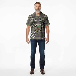 Swinton Tartan Crest Hawaiian Shirt Ferocious Lion Style