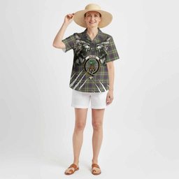 Swinton Tartan Crest Hawaiian Shirt Ferocious Lion Style
