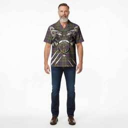 Rollo Tartan Crest Hawaiian Shirt Ferocious Lion Style